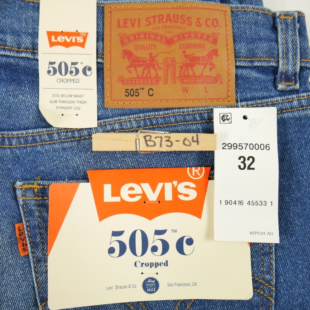 Vtg 70's Levis 505c Womens Slim Fit Cropped Jeans - Picture 7 of 8